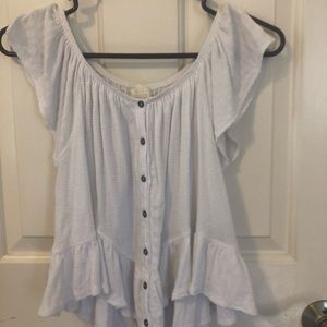 We the Free off-shoulder ruffle peasant top